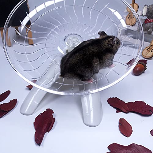 Rueda de ejercicio para hámster volador, rueda de ejercicio de plástico para animales pequeños – Spinner silencioso, disco antideslizante para hámsters, erizos, mascotas pequeñas, rueda de ejercicio