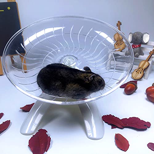 Rueda de ejercicio para hámster volador, rueda de ejercicio de plástico para animales pequeños – Spinner silencioso, disco antideslizante para hámsters, erizos, mascotas pequeñas, rueda de ejercicio