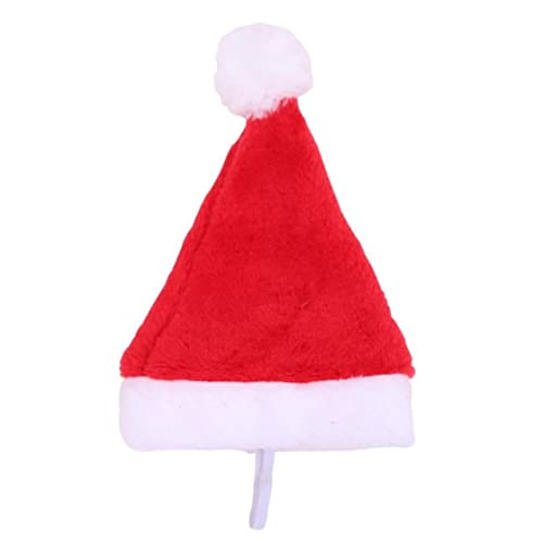 Ruluti 1pc Christmas Pet Santa Sombrero para Mascotas Kitten Perros Perros Gatos Festivales Vacaciones Fiestas Accesorios Disfraces