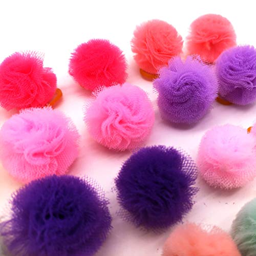 Scicalife Accesorios para El Pelo de Perro- Moños Coloridos con Forma de Bola para Perros Pequeños- Diademas Elásticas para El Pelo Corbatas para El Pelo para Gatos (20 Unidades)