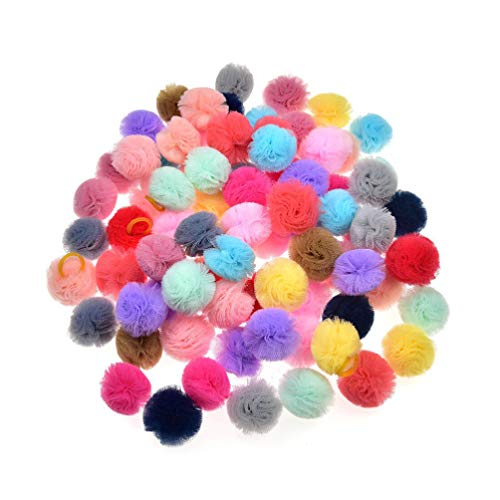 Scicalife Accesorios para El Pelo de Perro- Moños Coloridos con Forma de Bola para Perros Pequeños- Diademas Elásticas para El Pelo Corbatas para El Pelo para Gatos (20 Unidades)