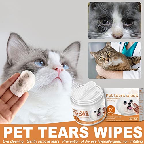 shifengzhou 60 toallitas para Mascotas para Perros y Gatos, toallitas limpiadoras y higiénicas hipoalergénicas para Cachorros, con composición de extracto de Plantas Naturales, Suave quitamanchas
