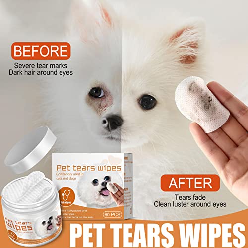 shifengzhou 60 toallitas para Mascotas para Perros y Gatos, toallitas limpiadoras y higiénicas hipoalergénicas para Cachorros, con composición de extracto de Plantas Naturales, Suave quitamanchas