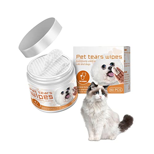 shifengzhou 60 toallitas para Mascotas para Perros y Gatos, toallitas limpiadoras y higiénicas hipoalergénicas para Cachorros, con composición de extracto de Plantas Naturales, Suave quitamanchas
