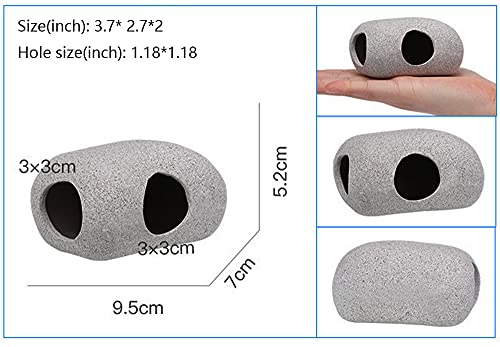 SpringSmart Rocas de acuario para mascotas acuáticas para criar, jugar y descansar, adornos de cerámica seguros y no tóxicos, pequeñas rocas decorativas para Aquascape