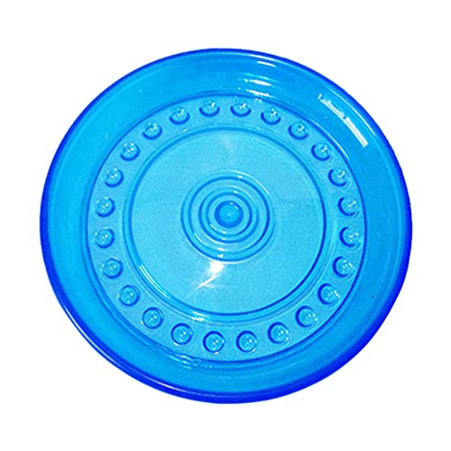 STOBOK Juguetes de Entrenamiento de Discos de Doy Flyer de Goma Resistente Agua Juguete para Perros Aire Libre Juguete Interactivo para Perros Pequeños Y Grandes Azul