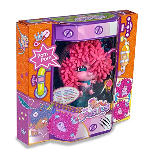 The Bellies from Bellyville - Beastie Pompom, Mascota de los Bellies, Puede Hacerse una Bola y meterse en su Pelo Suave y Divertido, Incluye pañal, Chupete, Pins y una Corona
