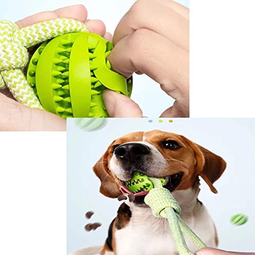 Tianyis Pelota para Perros con Cuerda, Juguetes de Perros, Juguete Masticable para Perros, Mascotas Pelota de Goma, Bolas Juguetes Interactivos para Morder Perro, Pelota para Perros