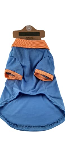 Vestido para Perro PetStar YJ91746, Ropa para Perro, Disfraz Canino, Accesorio para Mascotas - Naranja y Azul - 35 cm