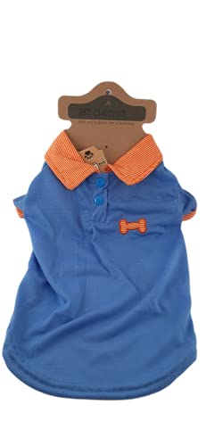 Vestido para Perro PetStar YJ91746, Ropa para Perro, Disfraz Canino, Accesorio para Mascotas - Naranja y Azul - 35 cm