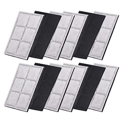Walory Filtro de Fuente de Agua para Gatos,Compatible con filtros de Fuente de Agua Drinkwell Platinum Cat 12 filtros de Repuesto
