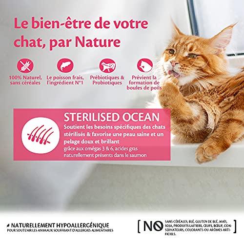 Wellness CORE - Salmón esterilizado para Comida de Gato sin Grano seco, 1,75 kg