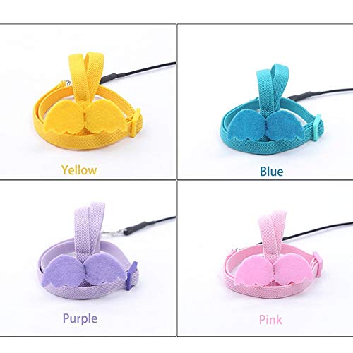 WMPRTT Correas para pájaros Arnés Ajustable Correa para Loro Tortuga Reptil Lagarto, 4 Colores 4 tamaños (39x10 cm,Yellow)