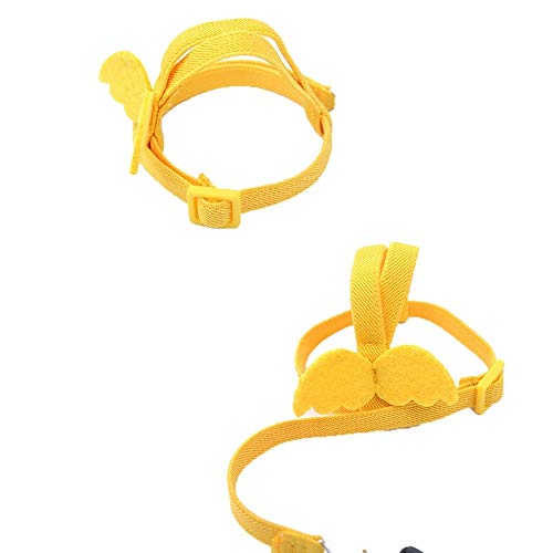 WMPRTT Correas para pájaros Arnés Ajustable Correa para Loro Tortuga Reptil Lagarto, 4 Colores 4 tamaños (39x10 cm,Yellow)