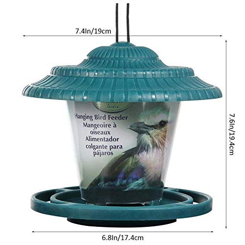 xihan123 Jaula para Pajaros Comedero Pajaros Exterior Colgante Comederos para Pajaros para Adecuado para Parques Ajardinados con Árboles En La Entrada Tetas Seductoras Green