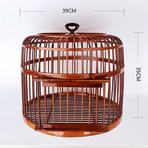 Xilinshop Canarios Jaula Mascota Jaula de pájaros Hecha a Mano Loro Canario Canario Adecuado for la cría de Aves Jaulas para Loros (Color : Natural)
