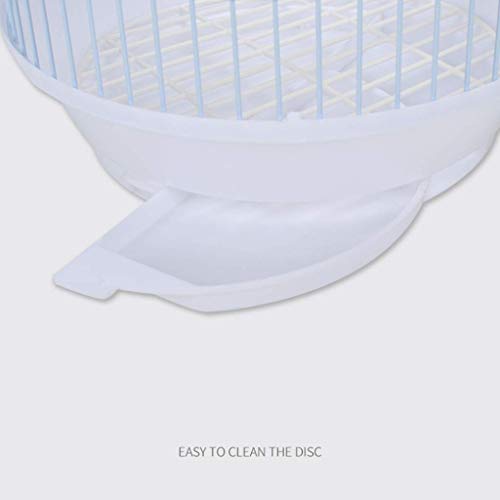 XMcKJ Jaula, Redondo portátil colgable Birdcages, Budgie Jaula de pájaros pájaros Canarias Pájaros Casa Pequeño Animal Pet Pet Jaulas, Blanco