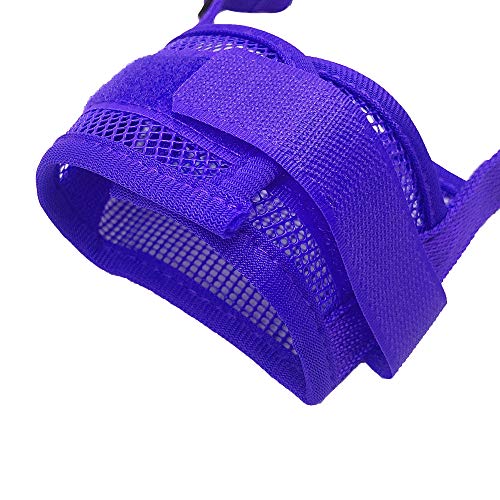 YAODHAOD Yahoo Bozales de Boca de Perro Transpirable de Malla de Nylon,Cubierta de Boca de Mascota, para Evitar Morder y Gritar para Evitar Comer Accidentalmente(XXL, Azul)
