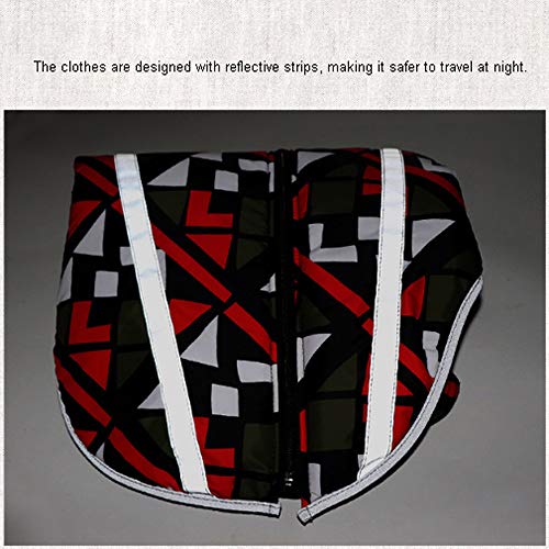 YHSW Ropa para Mascotas,Chaqueta Abrigada de Invierno,Chaleco Polar Reflectante Nocturno a Prueba Viento,Ropa Invierno Mascotas algodón Perros/medianos Grandes Deportiva (Graffiti Rojo,Verde)
