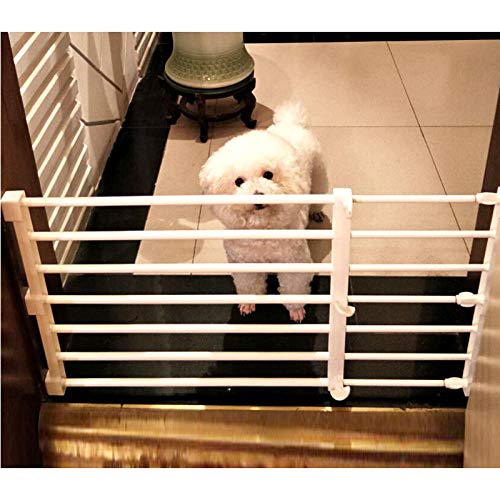 YITON Valla para Mascotas 3 Colores Valla Segura para Perros Puerta Ajustable para Cachorros Puerta Aislante para Mascotas Corralito Interior para Perros 1Uds Blanco 33 53Cm