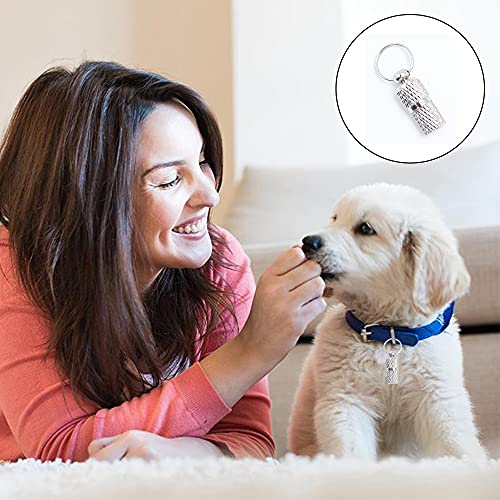 YouMen 8 Pcs ID Tag Colgante Perro Colgante de Identificación Anti-Perdido Etiqueta de DireccióN Incluida Dirección Teléfono Colgante identificativo para Animales por Perros Gatos Y Otros Animales