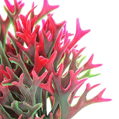 Zerodis Planta de Agua Artificial, corales Cuerno de Ciervo, decoración de Acuario, Adorno, Planta de simulación vívida, Criatura Realista, plástico Suave, pecera, Paisaje(#2)