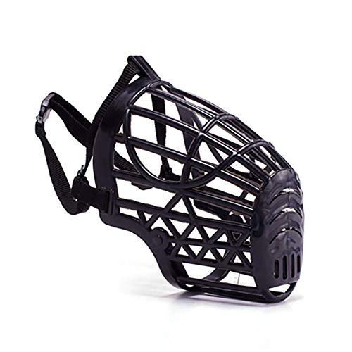 ZUOLUO Bozal para Perros Bozal Perro Pequeño Bozales de Perro para Evitar ladrar Bozal para Perros Bull Terrier Bozal para Perros medianos Black,Size-1