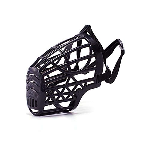 ZUOLUO Bozal para Perros Bozal Perro Pequeño Bozales de Perro para Evitar ladrar Bozal para Perros Bull Terrier Bozal para Perros medianos Black,Size-1