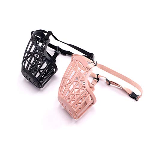 ZUOLUO Bozal para Perros Bozal Perro Pequeño Bozales de Perro para Evitar ladrar Bozal para Perros Bull Terrier Bozal para Perros medianos Black,Size-1