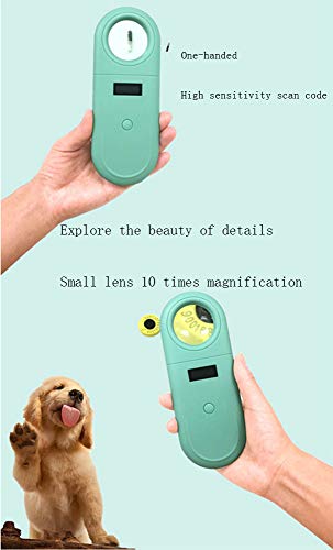 ZXGQF Lector para Mascotas, Microchip RFID Reader, Etiquetas FDX-B de 134.2 kHz Lector portátil de Chips de Animales de Mano para ISO 11784/11785, FDX-B