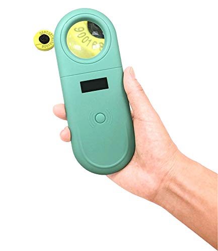 ZXGQF Lector para Mascotas, Microchip RFID Reader, Etiquetas FDX-B de 134.2 kHz Lector portátil de Chips de Animales de Mano para ISO 11784/11785, FDX-B