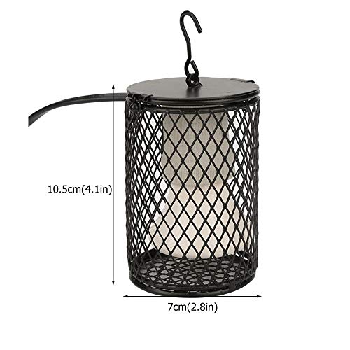 100W Lámpara de Calor para Reptil, Lámpara de Bombilla de Calor de Cerámica Infrarroja para Tortugas, Polluelos, Lagarto, Serpiente(Negro UE)