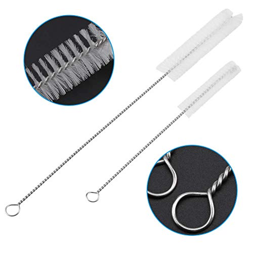 2 Unids Cepillo de Limpieza para Acuario Cepillo de Acero Inoxidable para Limpieza de Peces de Acuario Filtro de Tanque de Bomba de Agua Tubo