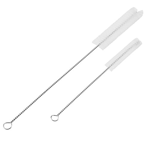 2 Unids Cepillo de Limpieza para Acuario Cepillo de Acero Inoxidable para Limpieza de Peces de Acuario Filtro de Tanque de Bomba de Agua Tubo