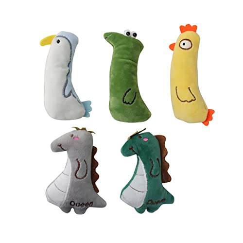5 piezas de peluche interactivo gato lindo gato dibujos animados gato masticar juguetes suave felpa gato almohada entretenimiento juguetes para mascotas gatito gato juego