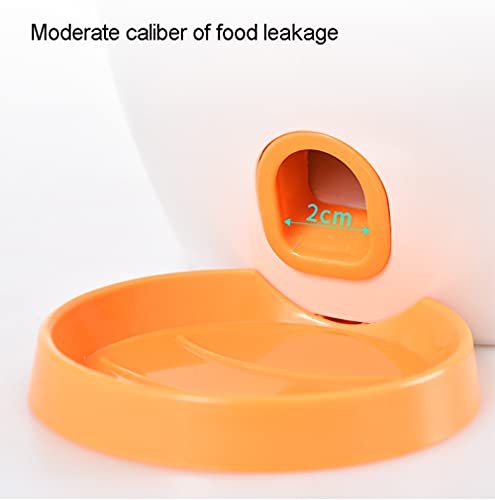 AHIN Máquina Lanzadora De Pelotas De Tenis, Tenis Máquina, Juguete Pelotas De Tenis para Mascotas, Alimentador Automático De Mascotas, con 2 Pelotas De Tenis Y Cuchara De Alimentación,Naranja