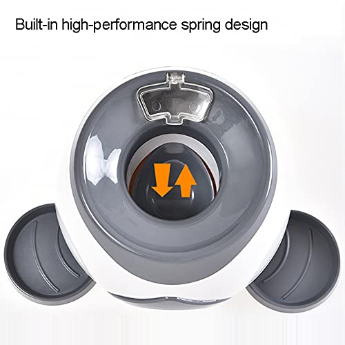 AHIN Máquina Lanzadora De Pelotas De Tenis, Tenis Máquina, Juguete Pelotas De Tenis para Mascotas, Alimentador Automático De Mascotas, con 2 Pelotas De Tenis Y Cuchara De Alimentación,Naranja