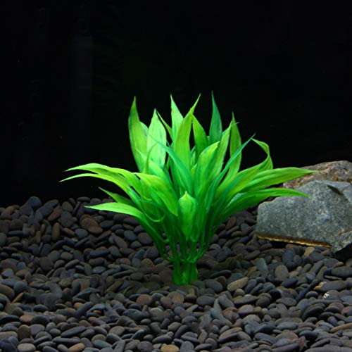 aoory 10 unidades de plantas artificiales para acuario, bonita decoración