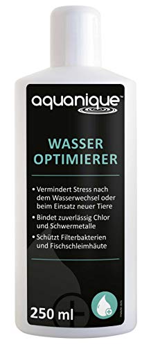 AQUANIQUE Optimizador de Agua 250 ml, purificador de Agua Acuario, para 1.000 litros, Productos para el Cuidado del Agua, Cuidado del Acuario