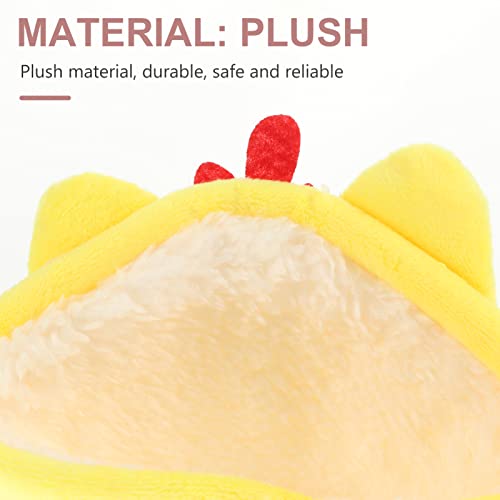 Balacoo 2 cabañas de peluche para hámster de invierno, para pequeños animales, de fieltro, para erizos, ratones, ratas, Sugar Glider, conejos, ardilla, azul/amarillo