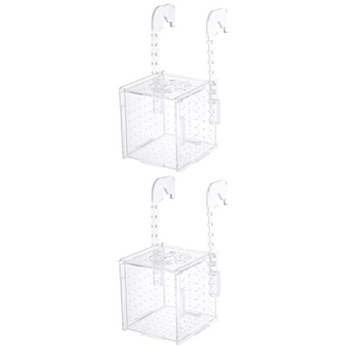 Balacoo 2 Piezas Cajas de Cría de Peces de Acuario Caja de Incubadora Transparente para Peceras para Peces Bebé Camarones Pez Payaso Y Herramientas de Incubadora Guppy