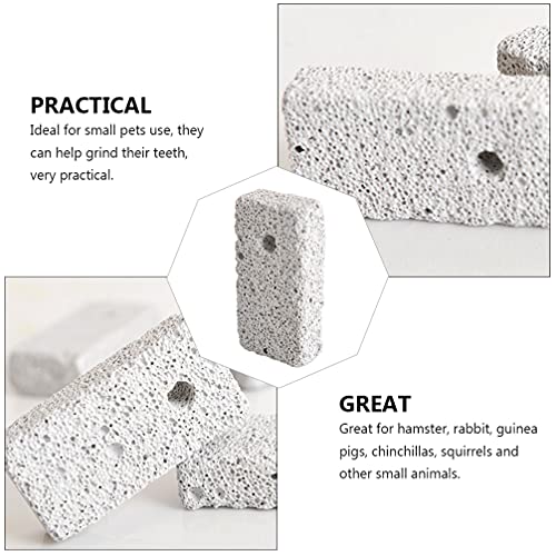 Balacoo 3 Piezas Hámster Juguetes para Masticar Rata Conejillo de Indias Chinchilla Juguetes para Masticar Cuidado Dental Juguete Molar para Conejos Pájaros Conejos Hámster Jerbo Gris