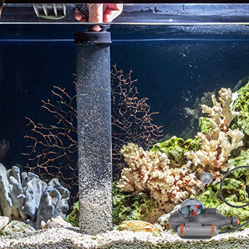 Balacoo Acuario Submarino Decoración Pecera Ornamento Estatuilla para Agua Dulce Agua Salada Paisaje Submarino Decoración DIY Artesanía Gris