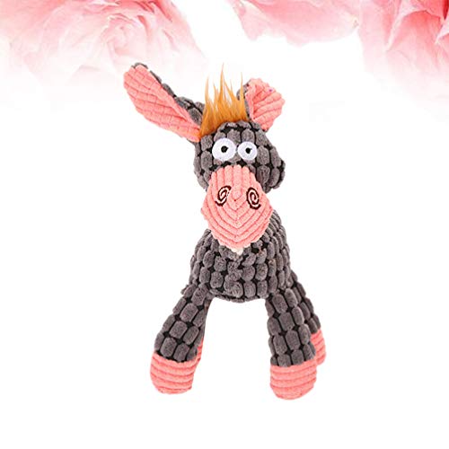 Baluue Juguetes de Peluche de Burro Muñeca de Juguete para Morder Suministros para Mascotas Juguetes Divertidos para Perros Juguetes para Mascotas