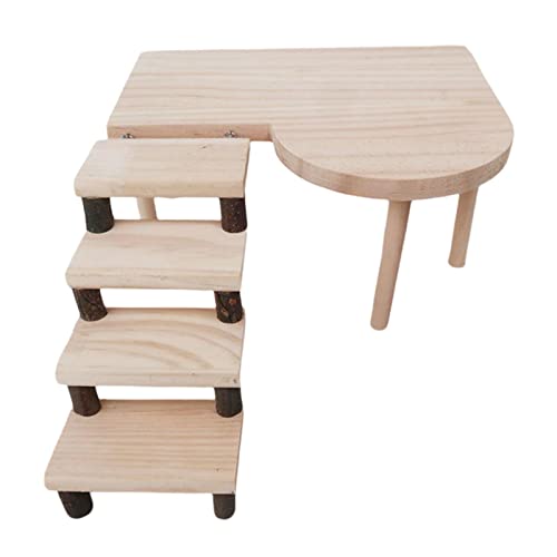 Baoblaze Accesorios de Jaula de Plataforma de hámster Natural, Escalera de Escalada, Puente para Mascotas pequeñas