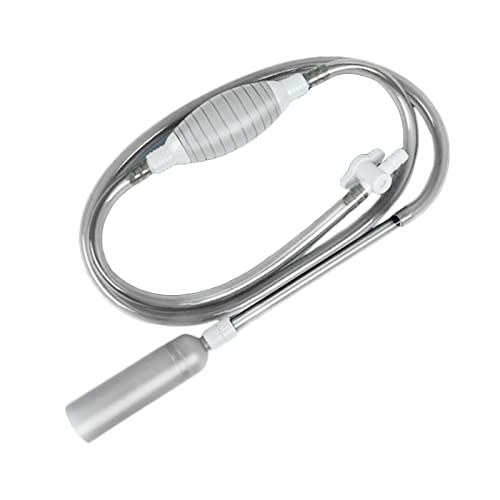 Baoblaze Tanque de Peces, Cambio de Agua, Limpiador de Grava, Flujo Manual, Tubo Suave Ajustable para Cambio de Agua - Gris