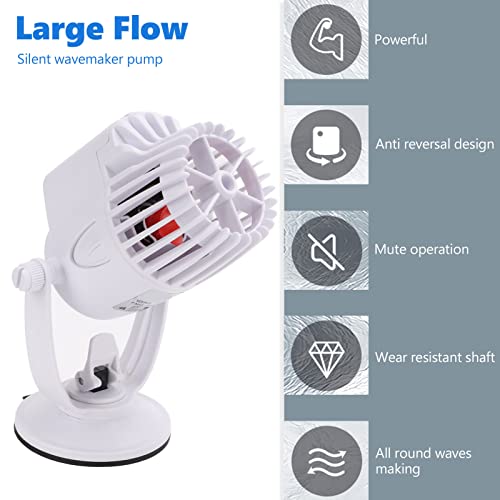 Bomba Wavemaker para acuario, bomba Powerhead para tanque de peces, temperatura del agua circulante de plástico de gran flujo para agua dulce para agua salada para peces Estándar europeo 220v-ZY-200M