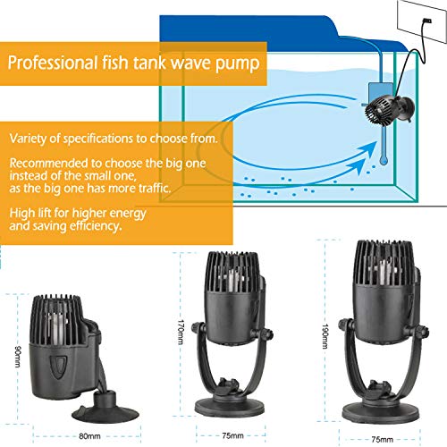 BPS Bomba de Flujo de Acuario 7500L/H Wave Maker Bomba Circulación Onda de 10W QL-200M para Acuarios de Agua Dulce y Salada BPS-6094