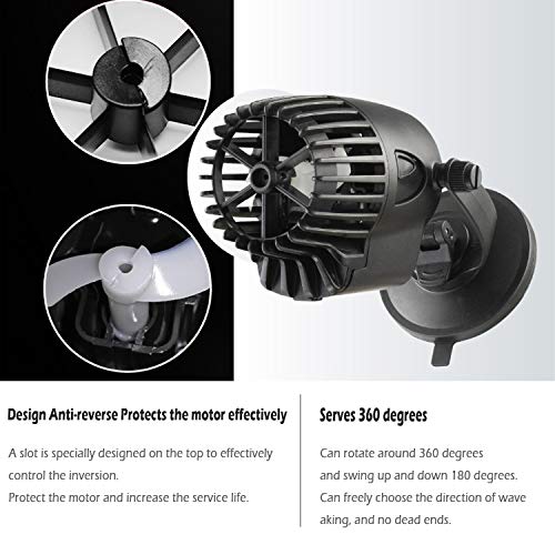 BPS Bomba de Flujo de Acuario 7500L/H Wave Maker Bomba Circulación Onda de 10W QL-200M para Acuarios de Agua Dulce y Salada BPS-6094
