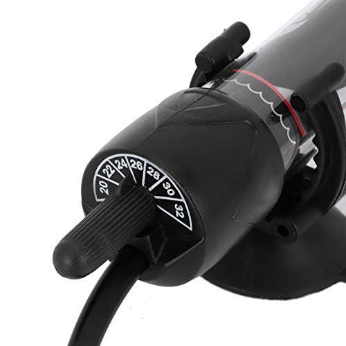 Calentador de Acuario, 220-240 V EU Plug Calentador de pecera de Temperatura Ajustable con Indicador de Encendido con 2 ventosas para Agua Salada Marina y Agua Dulce(200W)